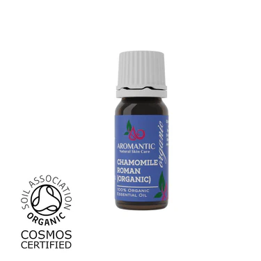 Aromantic chamomile essential oil for calming red windburned winter skin