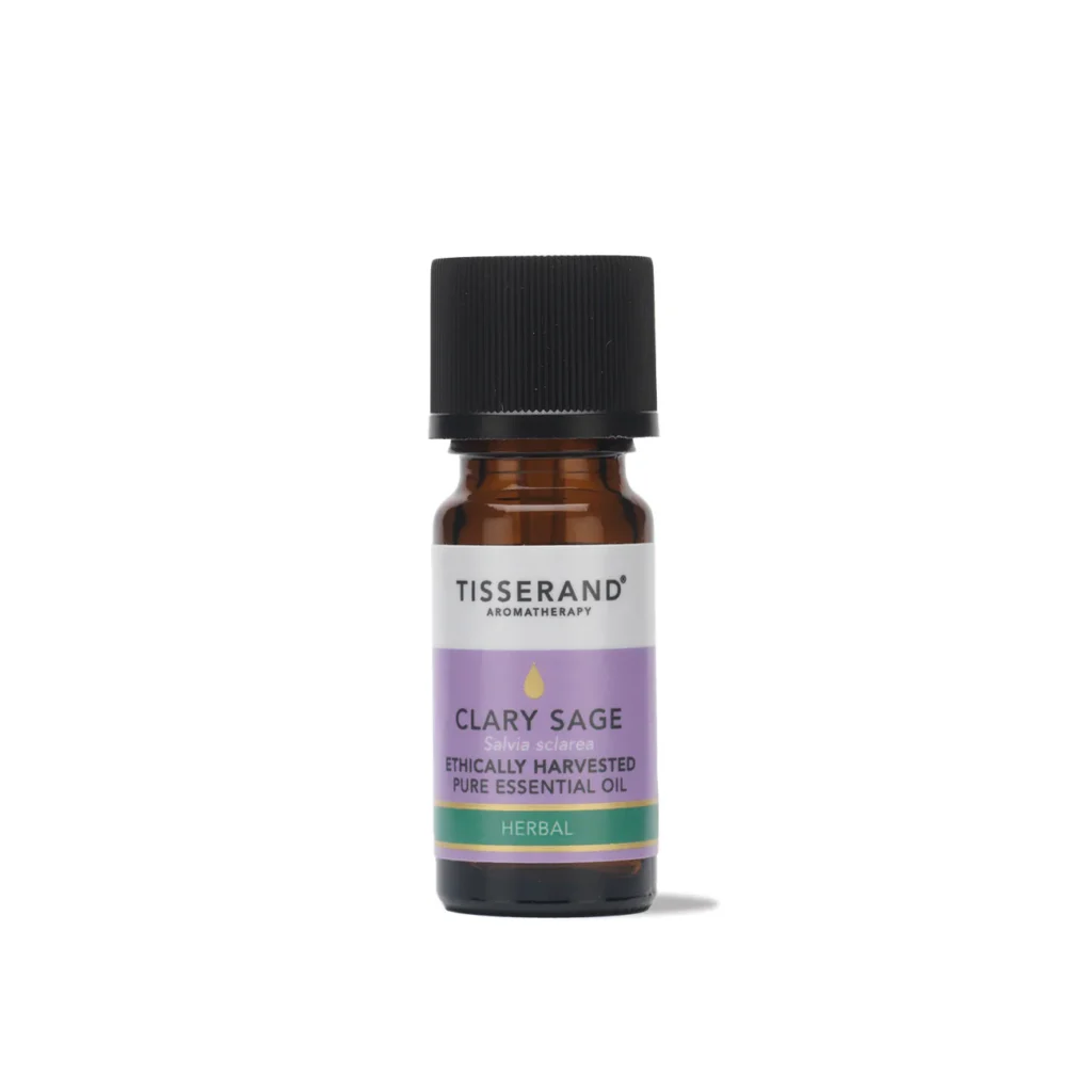 Tisserand Organic Clary Sage essential oil to Low Cortisol and Rejuvenate Skin